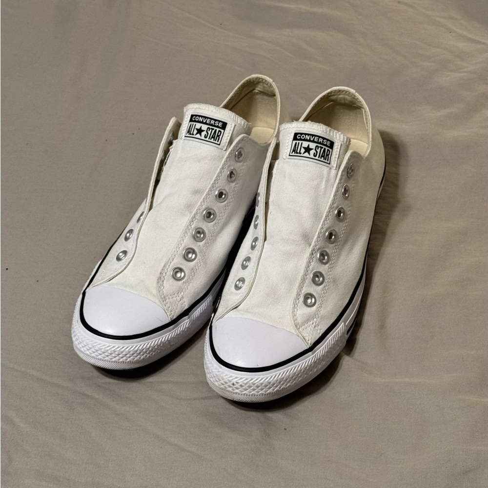 Converse White Slip-On Sneakers